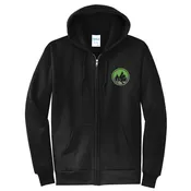 Adult Core Fleece Full-Zip Hooded Sweatshirt - Black