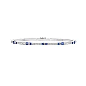 Bespoke Diamond and Sapphire Bracelet