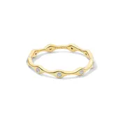 9-Stone Station Skinny Band Ring
