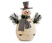 MacKenzie-Childs Farmhouse Holiday Large Birch Snowman Figurine
