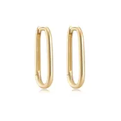14kt Essential Oblong Huggies