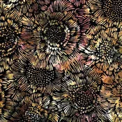 Hoffman Fabrics - Coffee Shoppe Batiks - 2026-2027 Hoffman Challenge - Larged Packed Floral - Deep Brown - Yardage