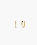 Pavé Lab Grown Sapphire Huggie Hoops | Mejuri