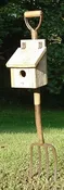 Amish Country Collectible Handmade Primitive Rustic Décor Antique Potato Fork Bird House for Home and Garden Landscape