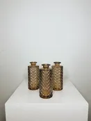 AMBER BUD VASES ( QTY=60) | T Villager Designs | Nashville Florist | Nashville Wedding Florist | Holiday Decor | Nashville Floral Design |