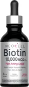 Biotin 10,000 MCG Fast Acting Liquid Berry Flavor, 2 fl oz (59 mL) Liquid