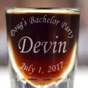 Arced Text Bar Shot Glass
