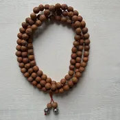 108 Bodhichitta Bead Meditation Mala - Red Cord