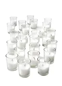 10-Hour White Unscented Votive Candles, 1.75" D x 2" T