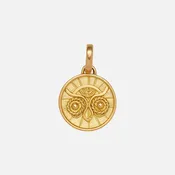 Animalia "Flaco" Owl Pendant in 20K Peach Gold