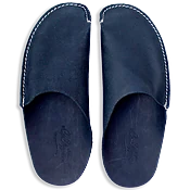 Black Leather Slippers - Minimalist Indoor Slippers for Men & Women