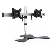 Dual Monitor Desk Stand LCD Mount, Adjustable, Free Standing Two Computer LED Displays Stand