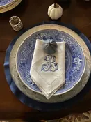 Linen Dinner Napkins with Monogram