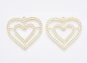 Chandelier Components Links, Threaded Pendants, Beading Links, Centerline Connector Links (2 Pieces)