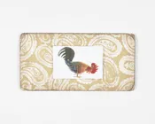 Vintage Salvaged Wood Handmade Picture Frame-Rooster Tin Toy Print-Vintage Farmhouse Decor-Art Collector Gift