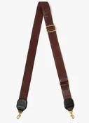 Adjustable Crossbody Strap - Bonjour Au Revoir in Chocolate
