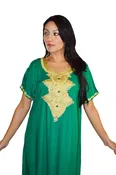 Andalousia Green Moroccan Woman Casual Kaftan - Treasure of Morocco