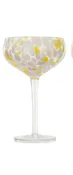 10 oz. Blown Stemmed Confetti Champagne/Coupe Glass, 4 Styles
