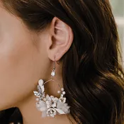 Hoop Flower Earrings