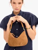 Petit Moyen Messenger in Caramel Suede