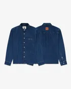 Cursive Denim Button Down Shirt