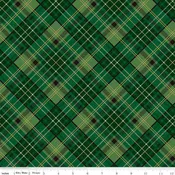 Poinsettias at Christmas Green Plaid