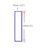 12mm x 50mm (1/2"x 2")