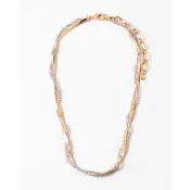 Gold Chain and Black Diamond Multi Layer Necklace