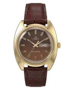 1976 Day Date Fume Reissue Inspired | 37mm, Steel, Leather, Brown Dial