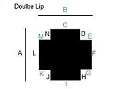 36 X 48 Double Lip Studded | Black .145 Inch Vinyl