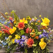 Colorful Casket Spray