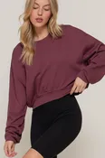 Crew Neck Cropped Sweatshirt