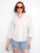 Charlie B Cotton Button-Up Shirt - White