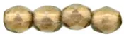 3mm Round Firepolish – Halo Linen