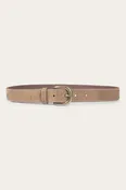 30mm Suede Belt W/ Contrast Stitching