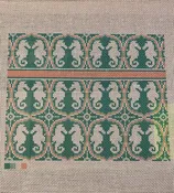 Summer Seahorse Collection - Pink and Green Clutch