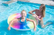 38" Rainbow Swim Ring for Swimming Pools