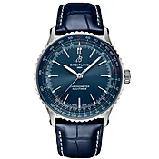 Breitling Navitimer A17329161C1P1 Blue Dial Automatic  Stainless Steel with Blue Leather Watch 2024