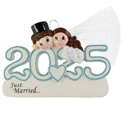 2025 Dated Wedding Couple Ornament