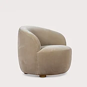Curved Lounge Chair Prototype in Seamist Mohair