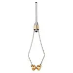 Bobbin, 4", Dual Glass Inserts, w/Brass Feet