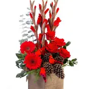Rustic Christmas Cardinal Cube