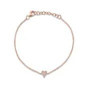 0.05 ctw Diamond Heart Bracelet