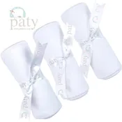 Paty White Pima Blanket With Blue Trim
