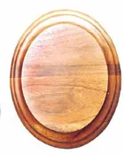6″ Round Walnut Hardwood Base