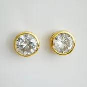 Bold And Brilliant Bezel Stud Earrings