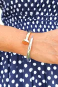 About Time Two Tone Nail Hinge Bracelet