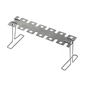 Jr. EZ Legs & Wing Grill Rack, Brushed Silver