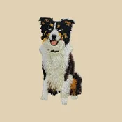 Australian Shepherd Puppy Iron-On Patch