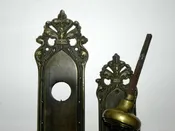 1905 Antique Cast Bronze Entry Door Hardware "Salisburg" Pattern by Corbin